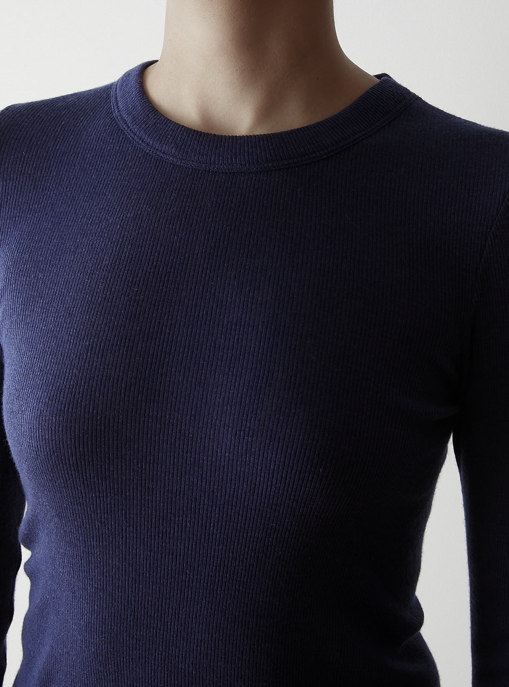 ALEX -Crew neck long sleeve-【Navy】