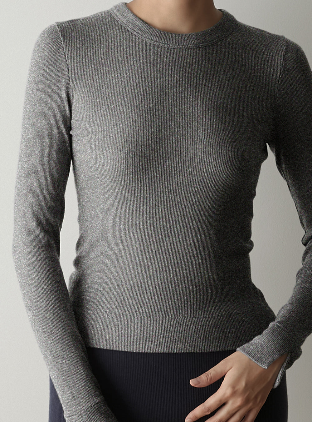 ALEX -Crew neck long sleeve-【Heather Gray】
