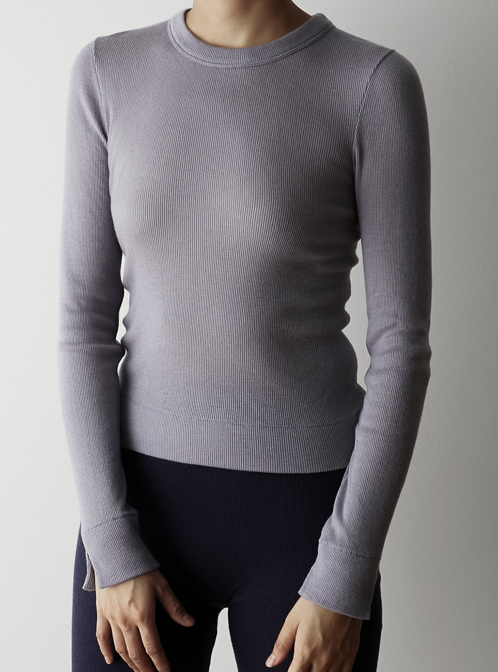 ALEX -Crew neck long sleeve-【Lilac】