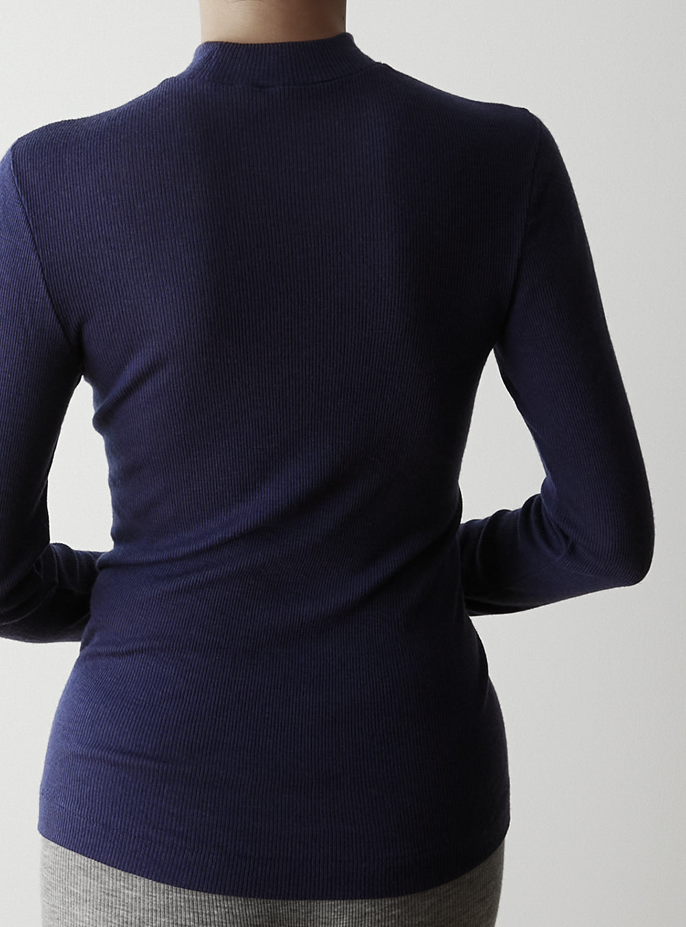 GIA -Mock neck long sleeve-【Navy】