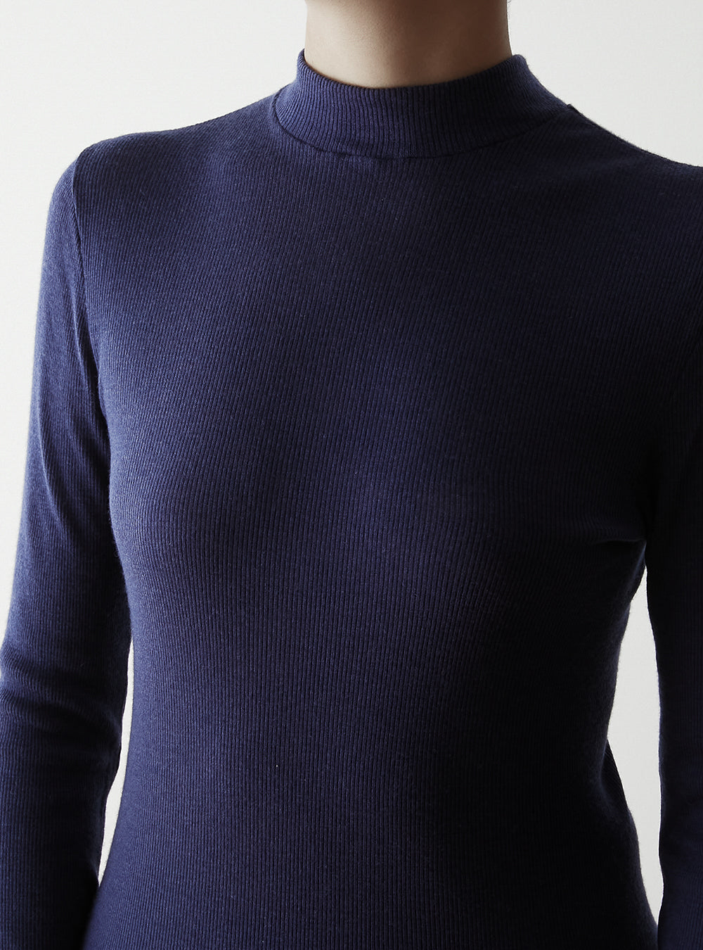 GIA -Mock neck long sleeve-【Navy】
