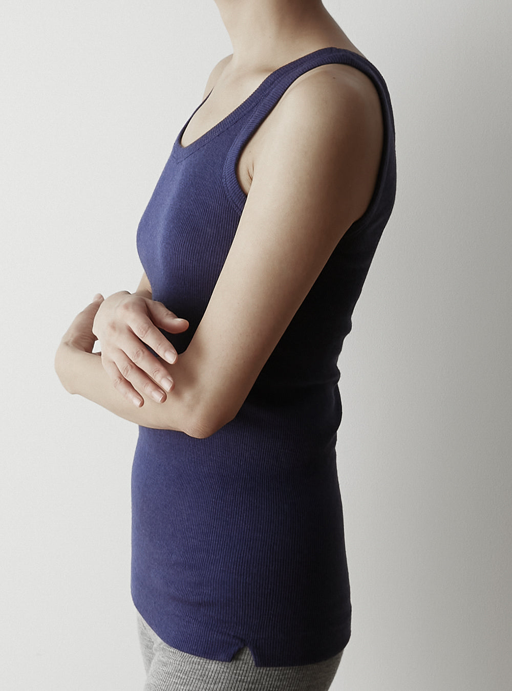 JESSE -Basic tank top-【Navy】