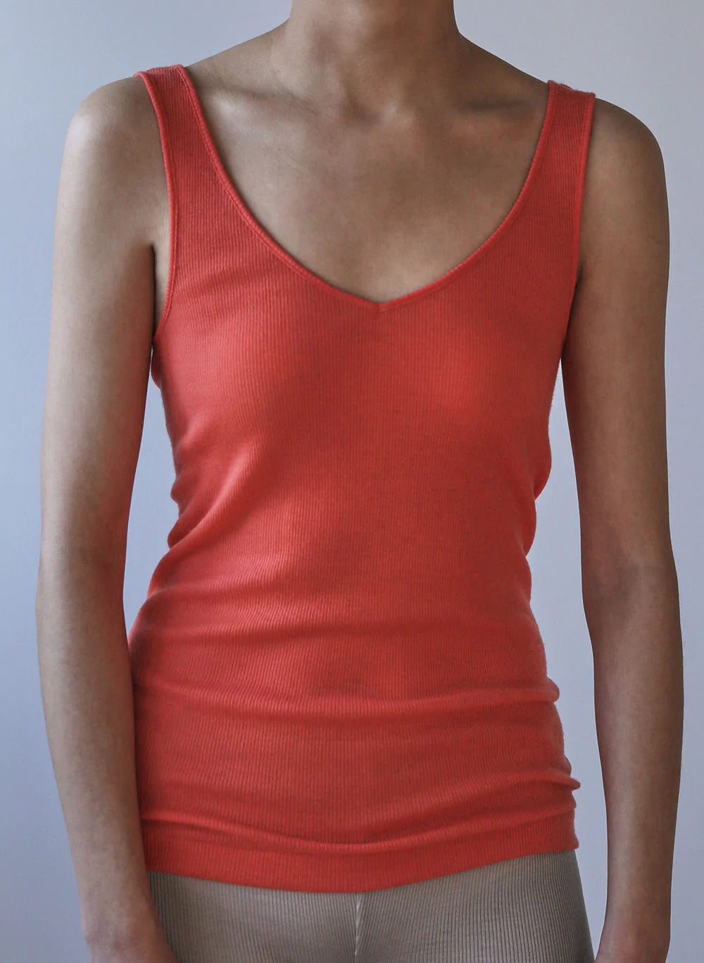 BUNNY -Double V-neck cami tank-【N.Cashmere】