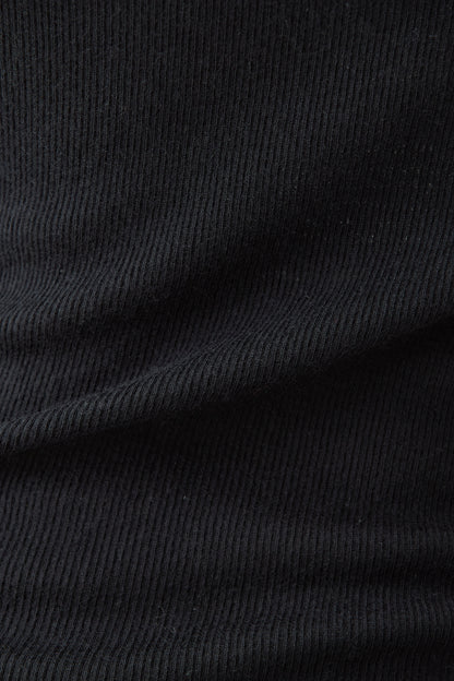 DAKOTA -Deep U-neck long sleeve-【Black】