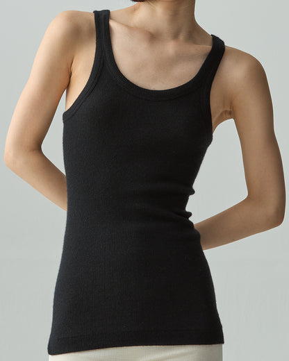 JESSE -Basic tank top-【Black】