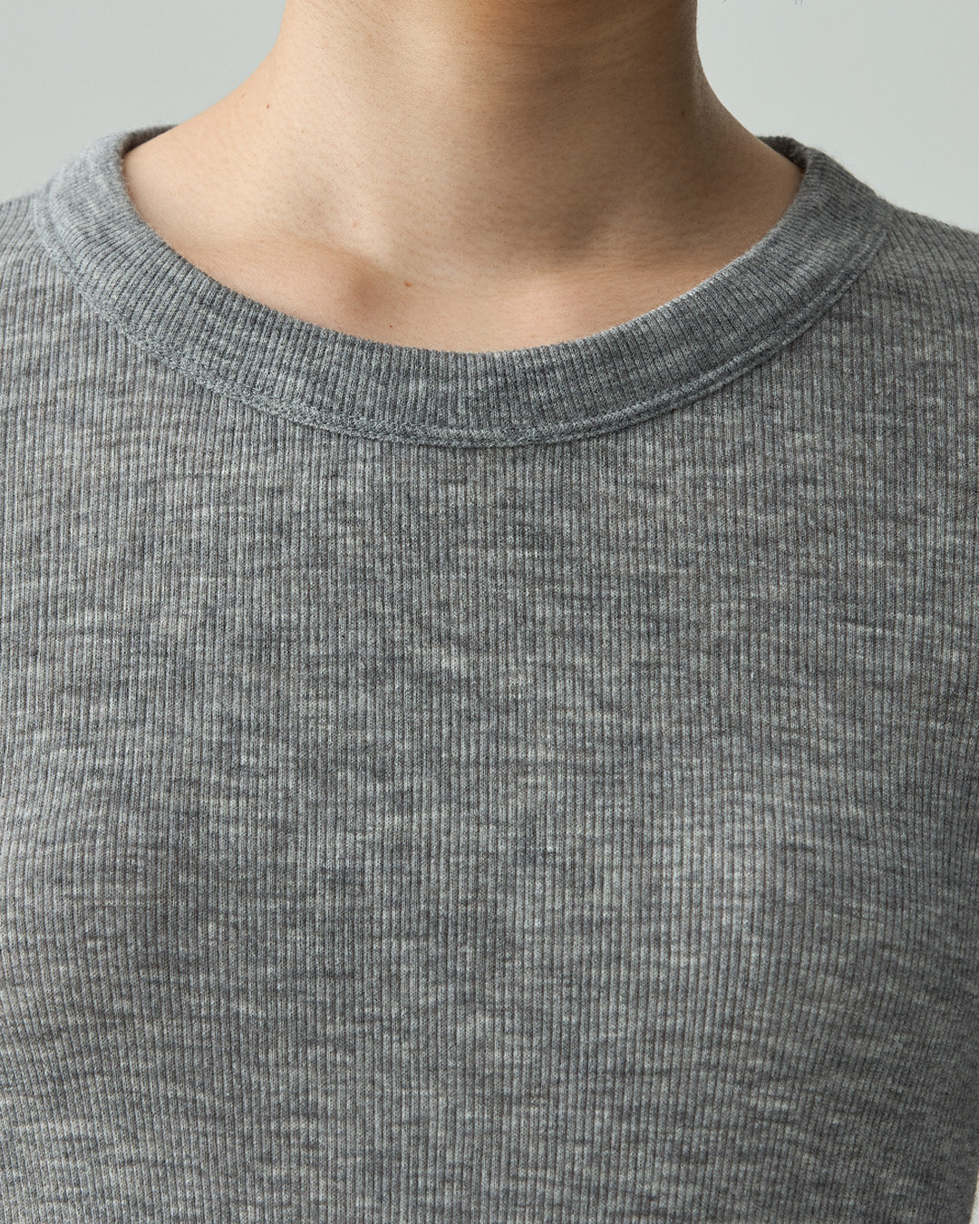 ALEX -Crew neck long sleeve-【Heather Gray】