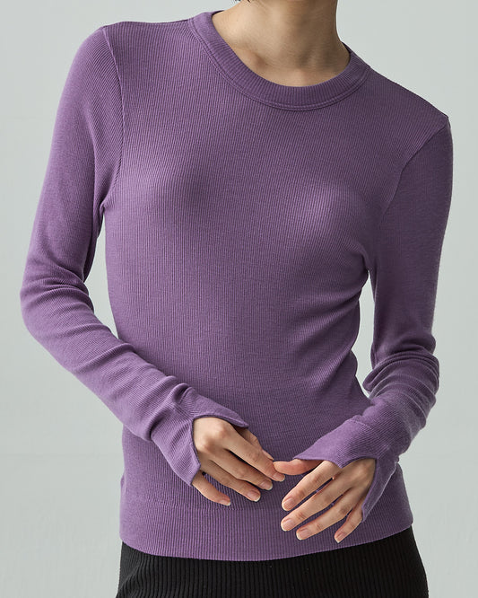 ALEX -Crew neck long sleeve-【Violet】