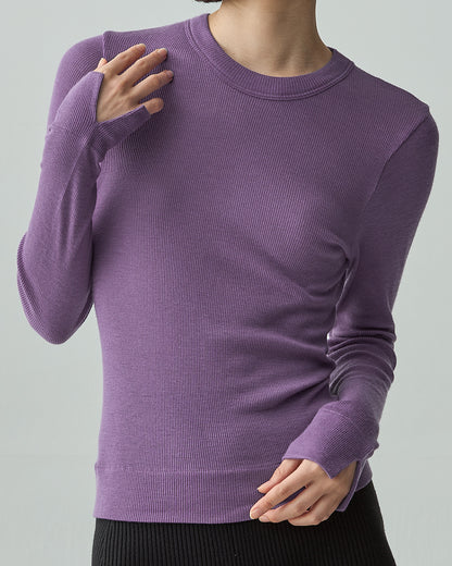 ALEX -Crew neck long sleeve-【Violet】