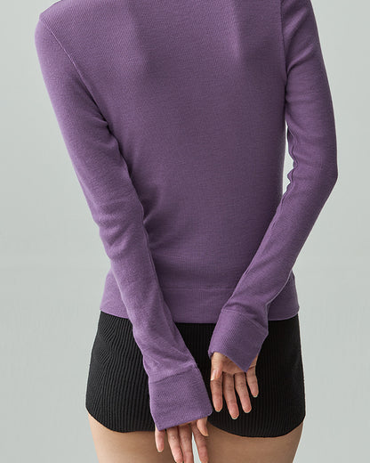 ALEX -Crew neck long sleeve-【Violet】