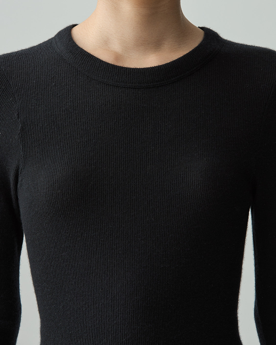 ALEX -Crew neck long sleeve-【Black】