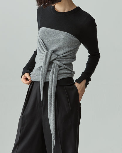 NATASHA -Wrap tube top-【Heather Grey】