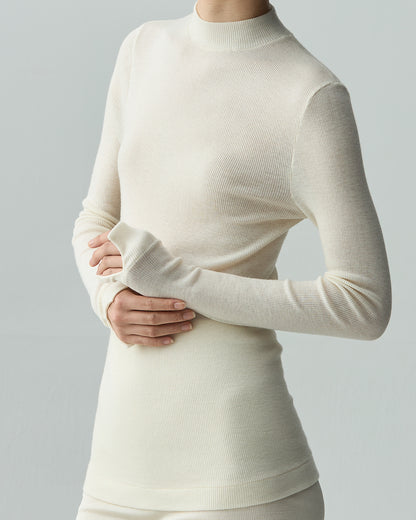 GIA -Mock neck long sleeve-【Milk】