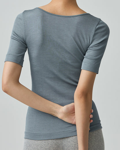 JODY -2way neckline half sleeve-【Ocean】