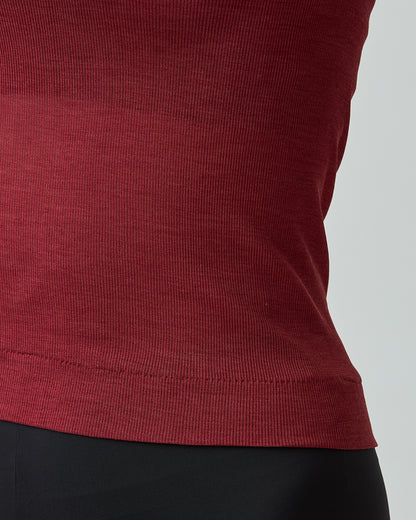 ROSE -Mock neck half sleeve-【Vintage Red】