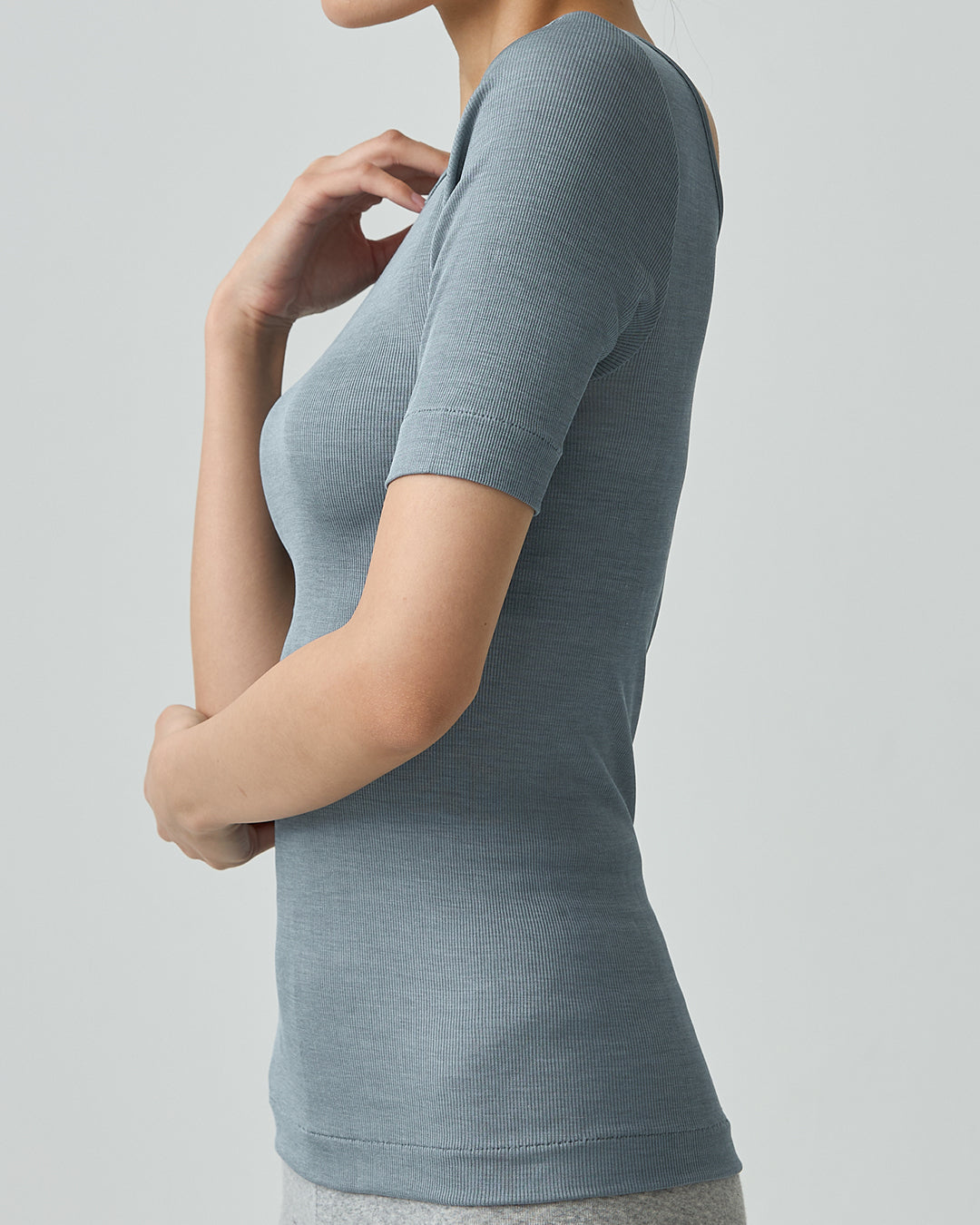 JODY -2way neckline half sleeve-【Ocean】