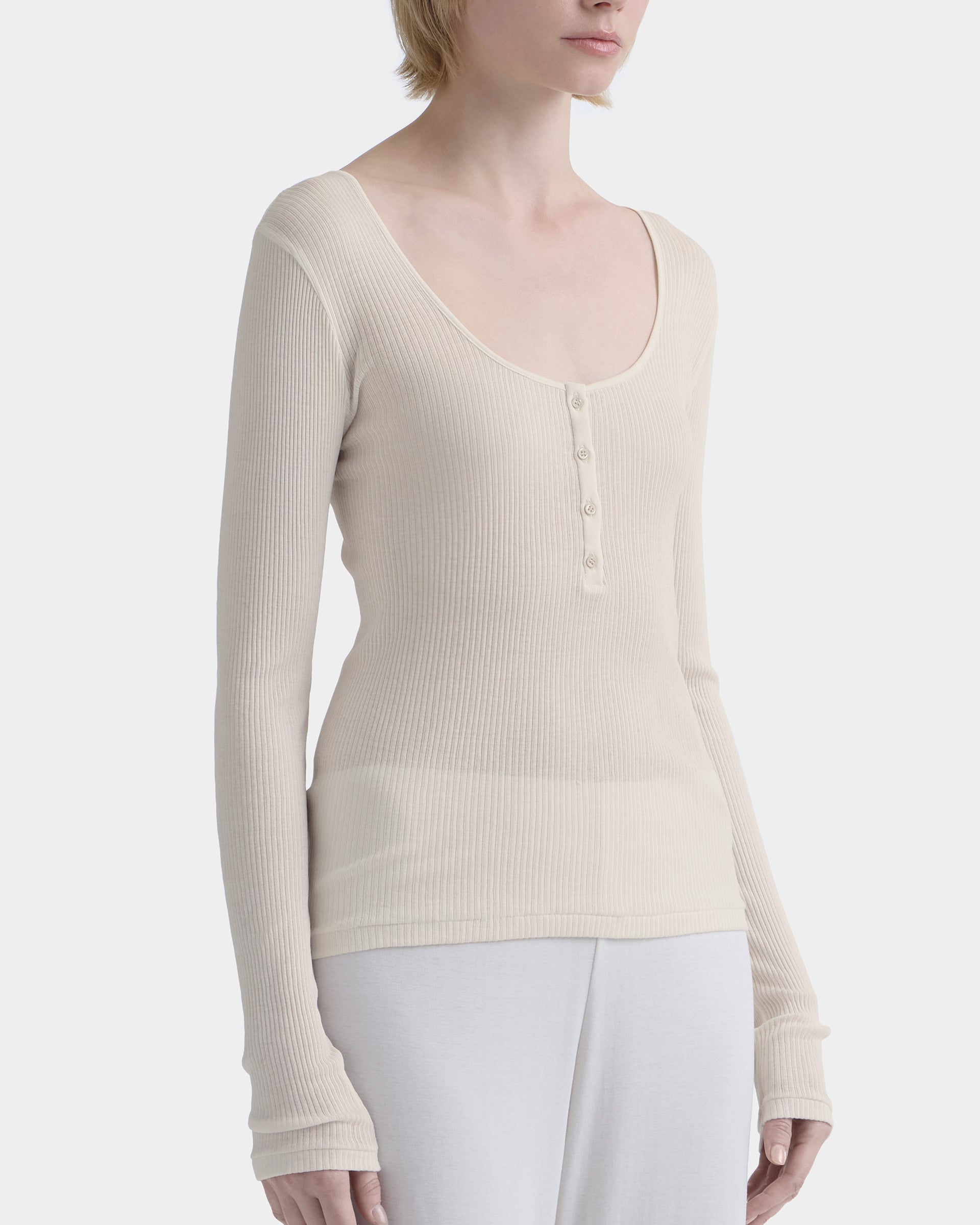 【malu garments 】PALMA knit tops white PALMA | MALU