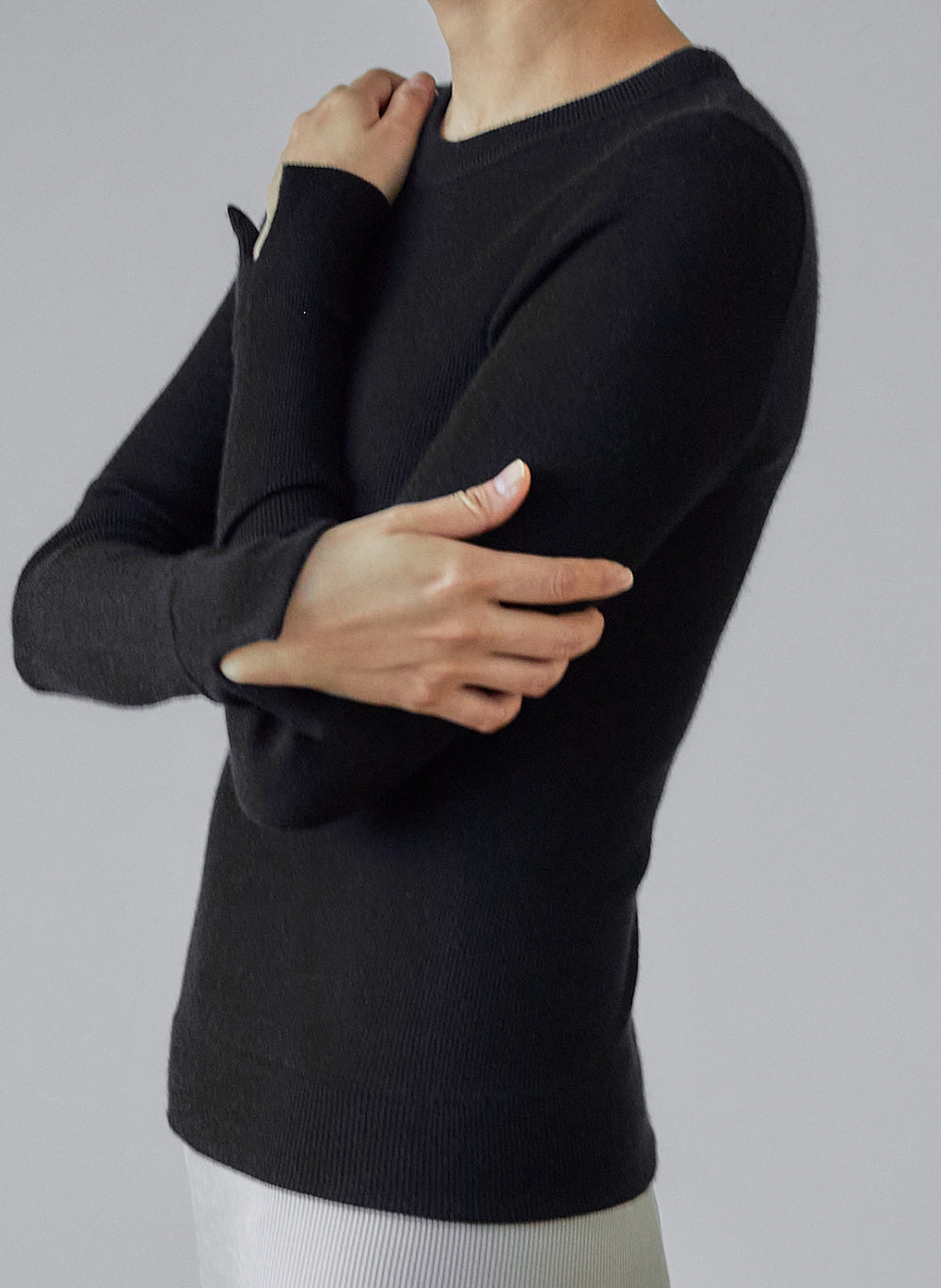 ALEX -Crew neck long sleeve-【Black】